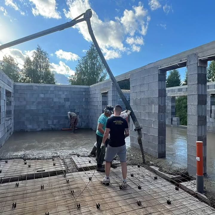 Заливка черновой плиты 1 cp1