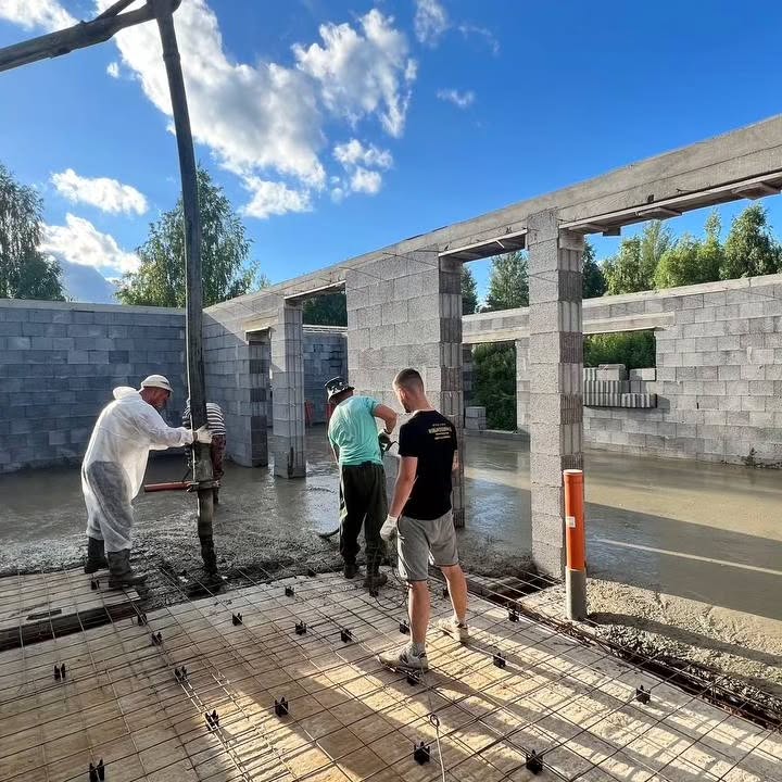 Заливка черновой плиты 2 cp2