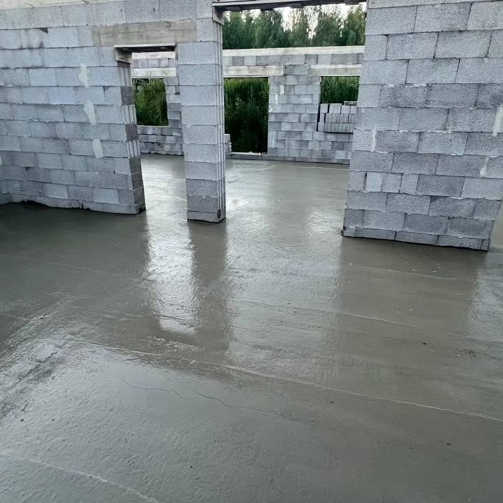 Заливка черновой плиты 3 cp3